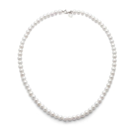 Collana Filo di Perle Acquadolce in Oro 18kt
