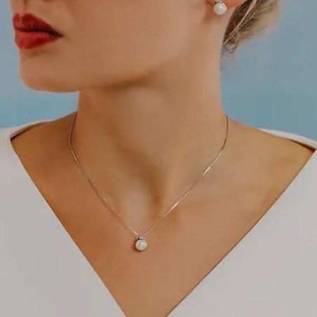 Collana Perle e diamanti in Oro 18kt