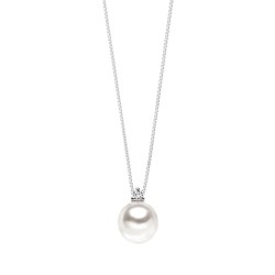 Collana Perla e diamanti in Oro 18kt