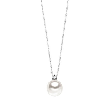 Collana Perla e diamanti in Oro 18kt