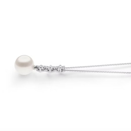 Collana Perla e diamanti in Oro 18kt