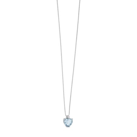 Collana in Oro 18kt con acquamarina e diamante