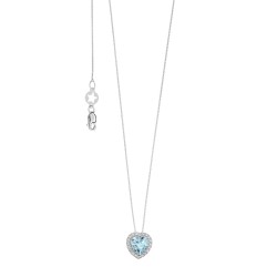 Collana in Oro 18kt con acquamarina e diamante