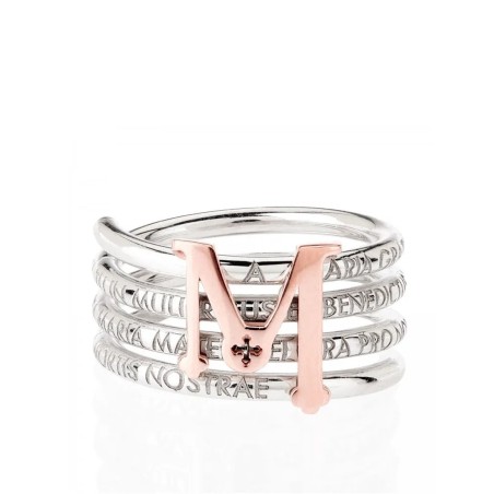 925 sterling silver and rose gold TUAM X ring