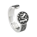 Tuum anello Infinitum Ave Maria argento 925 brunito