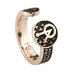 Tuum anello Infinitum Angelo di Dio argento 925 bronzato