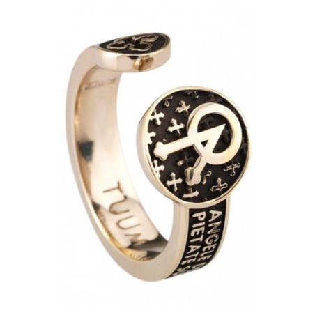 Tuum anello Infinitum Angelo di Dio argento 925 brunito