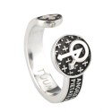 Tuum 925 burnished sterling silver Infinitum Angel of God ring