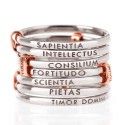Tuum anello Settedoni in argento 925 ed oro rosa
