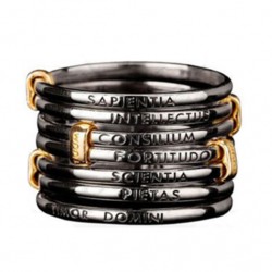 Tuum anello Settedoni in argento 925 ed oro giallo