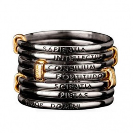 Tuum 925 sterling silver and yellow gold Settedoni ring