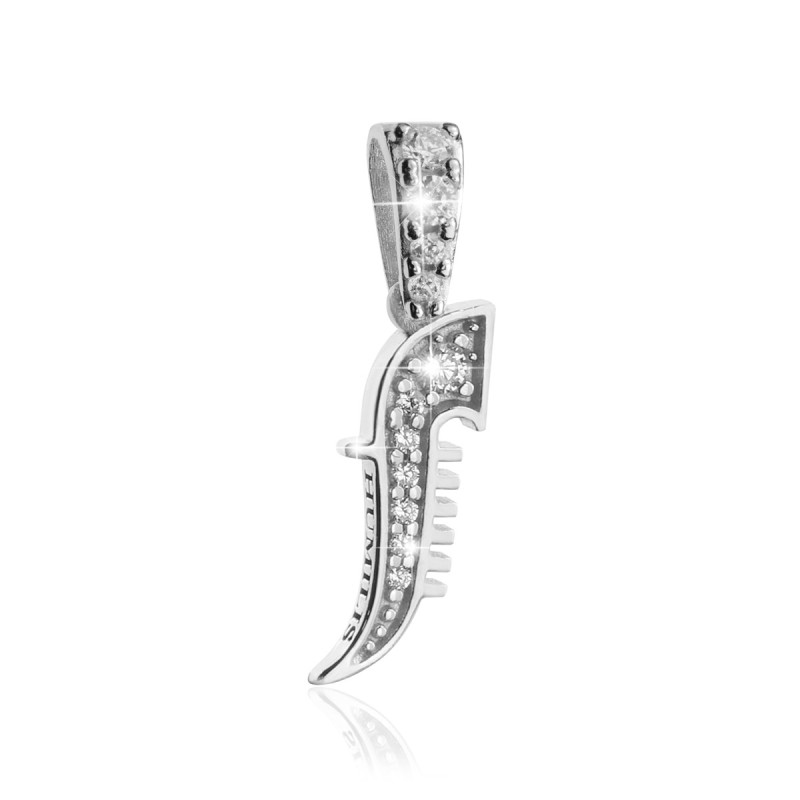 Gold Iter Venice pendant gondola bow ornament with diamonds