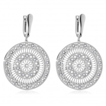 Sterling silver AERE rose window earrings