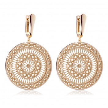 Assisi Rose window earrings - gold