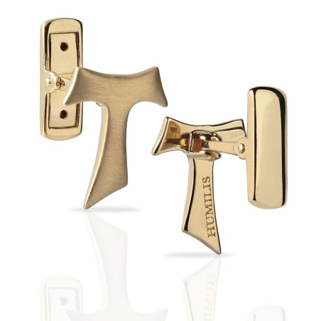 Sterling silver Franciscan Tau cross cufflinks