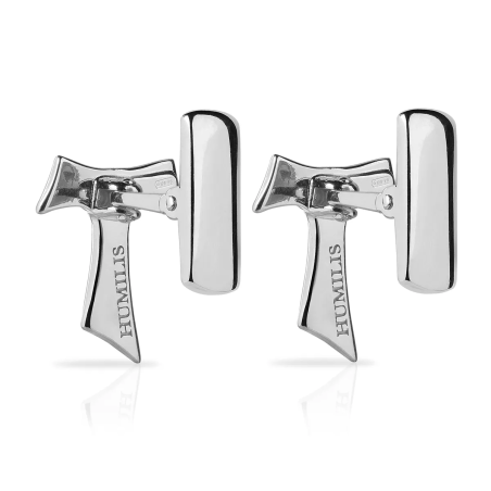 Sterling silver Franciscan Tau cross cufflinks