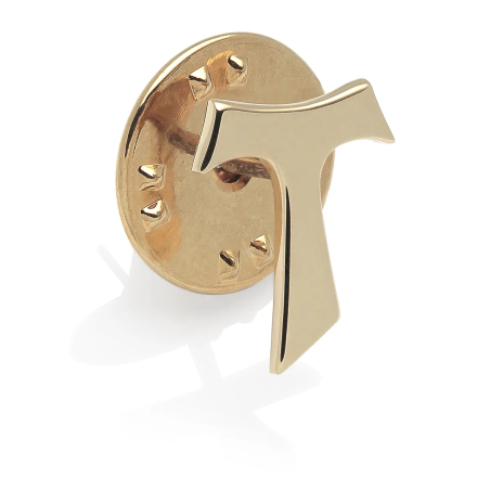 Sterling silver franciscan Tau pin