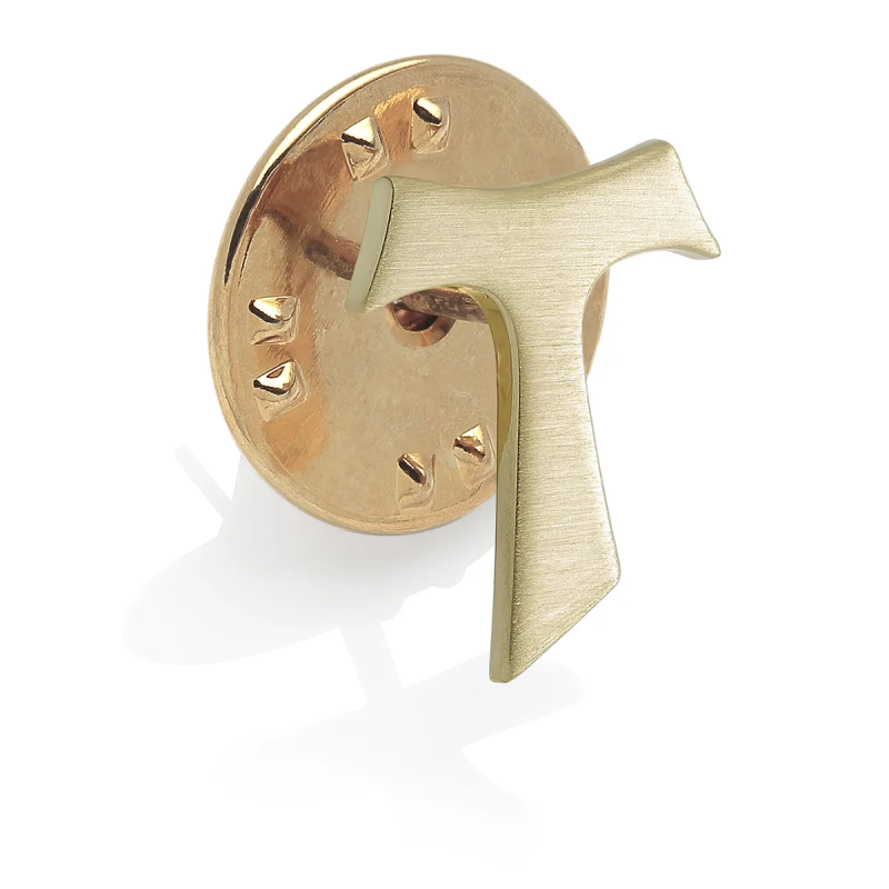 Sterling silver franciscan Tau pin