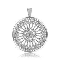 Pendente Rosone Orvieto in argento
