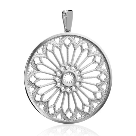 Sterling silver rosewindow Cathedral of Florence big pendant