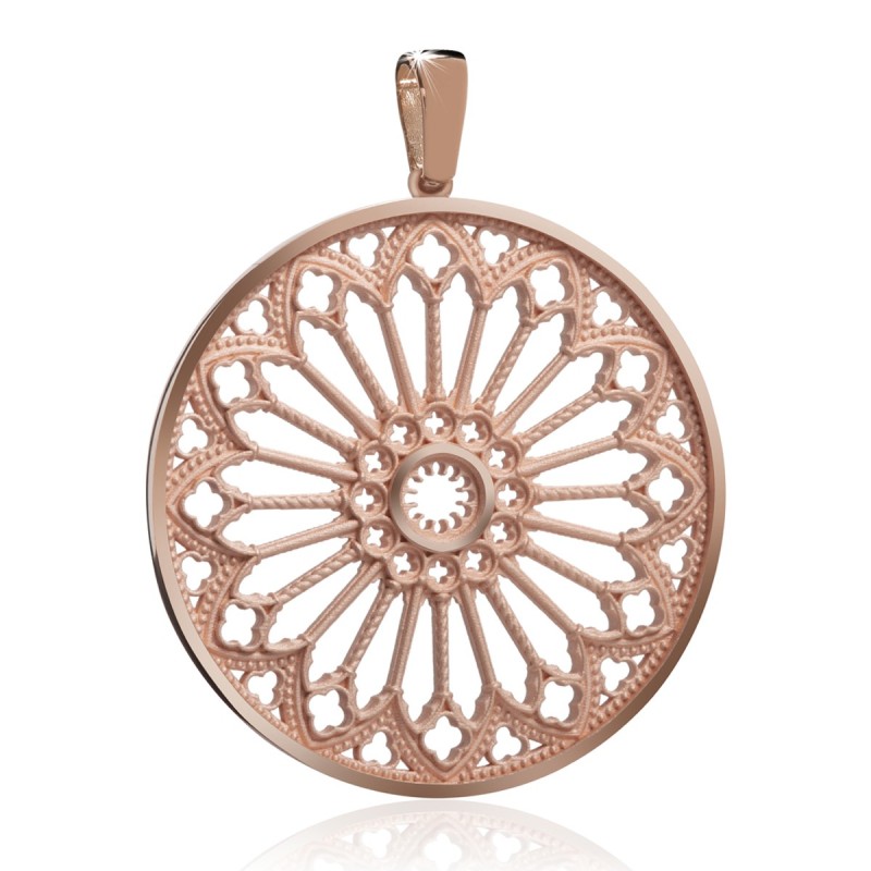 Sterling silver rosewindow Cathedral of Florence big pendant