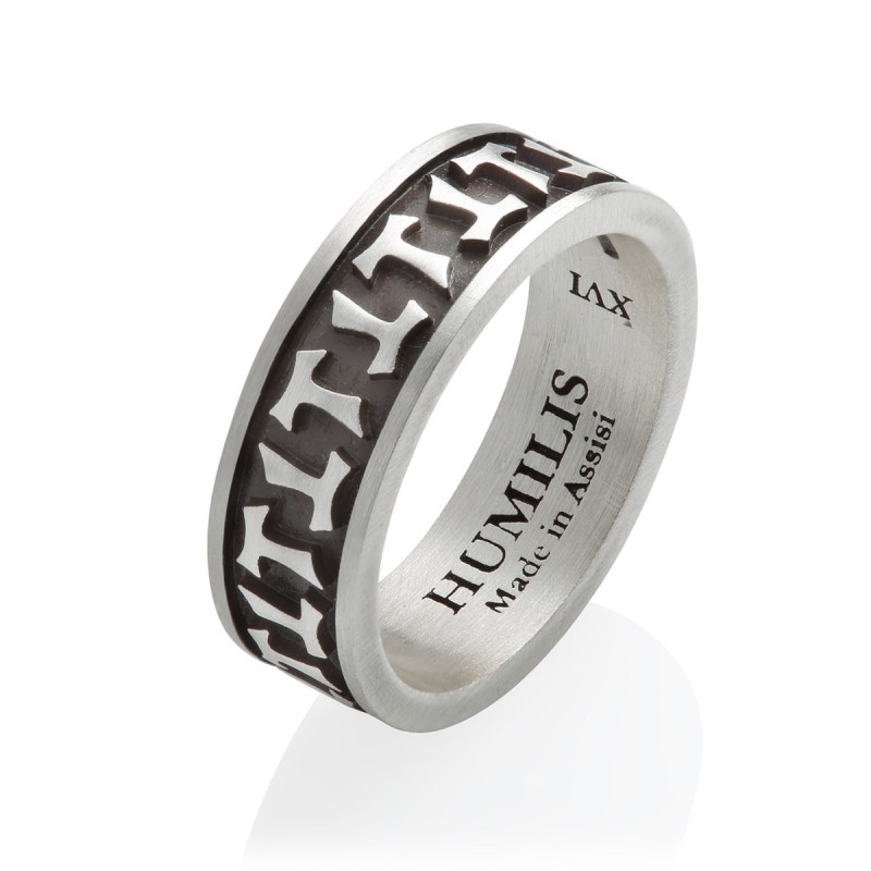 Sterling silver Classic collection ring Franciscan Tau cross