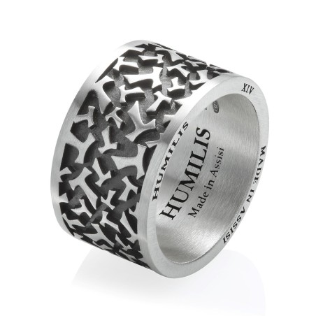 Anello collezione Classica Random croce Tau francescana in argento