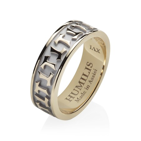 Anello collezione Classica croce Tau francescana in oro