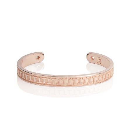 Gold bangle bracelet Classic collection with Franciscan Tau cross