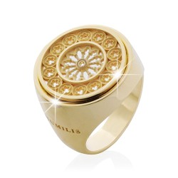 Anello Rosone Assisi Basilica San Francesco in oro