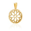 Gold St. Antony from Padua rosewindow small pendant