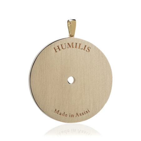Sterling silver Rome Pantheon round pendant