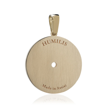 Gold Rome small Pantheon round pendant