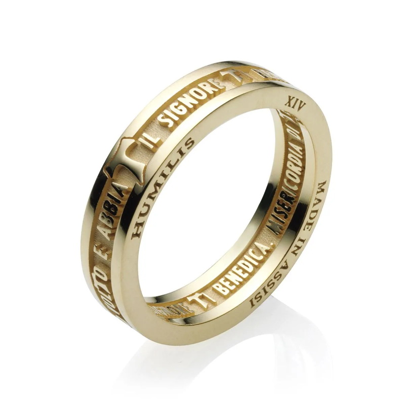 Sterling silver ring Blessing of St. Francis