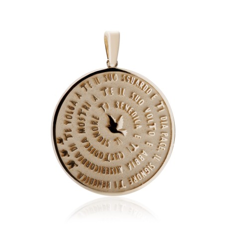 Sterling silver pendant with the blessing of St. Francis