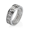 Sterling silver Classic Canticum collection ring Franciscan Tau cross with zirconia