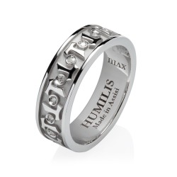 Sterling silver Classic Canticum collection ring Franciscan Tau cross with zirconia