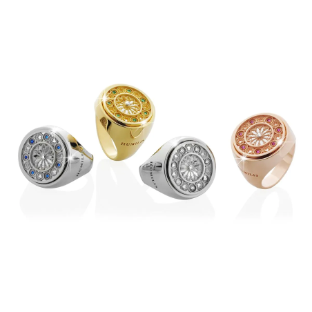 Anello Rosone Assisi Canticum Basilica San Francesco in argento con zirconi