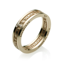 Anello Benedizione Tau francescano San Francesco in oro con diamanti