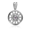 Sterling silver rosewindow Cathedral of Florence pendant with zirconia