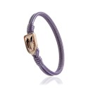 Bracciale Iter Venezia ferri di prua o rostro gondola in pelle viola e oro