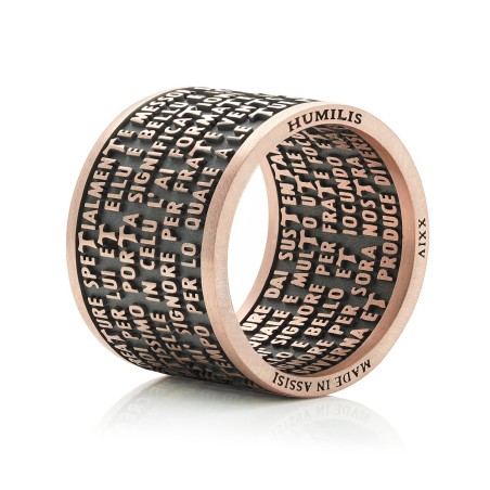 Gold ring with the Canticle of the creatures of St. Francis