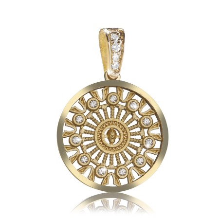 Pendente Rosone piccolo Duomo Orvieto in oro con diamanti