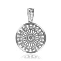 Sterling silver rosewindow Cathedral of Orvieto small pendant with zirconia