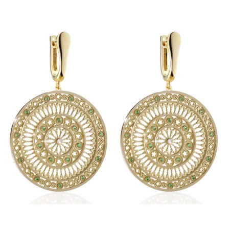 Sterling silver St. Francis rosewindow Canticum collection earrings with zirconia
