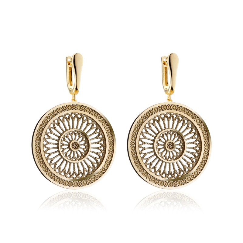 Sterling silver St. Clare rosewindow earrings