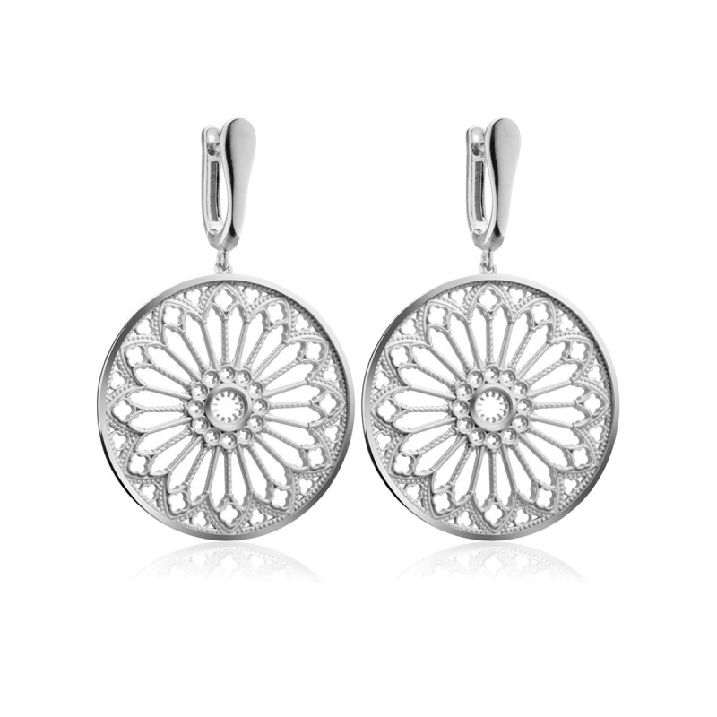 Gold Florence Dome rosewindow collection earrings