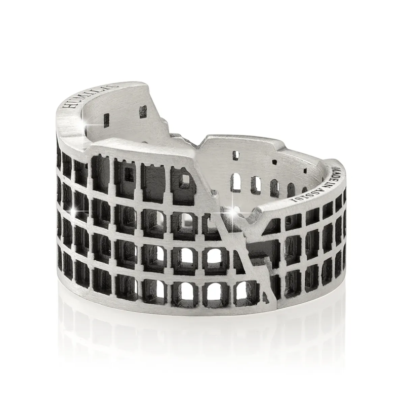 Sterling silver Iter Rome Colosseum ring