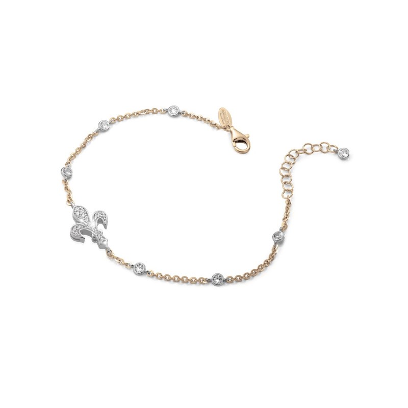 Gold Iter Florence bracelet with stones and zirconia
