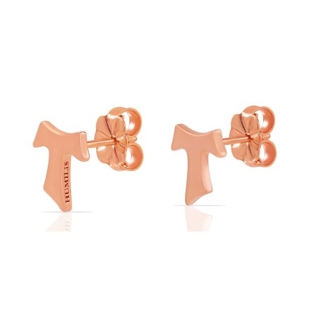 Sterling silver Tau cross earrings